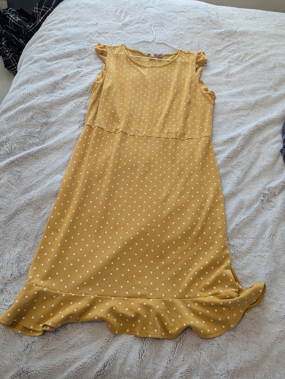 Old Navy Mustard Yellow Polka Dot Dress